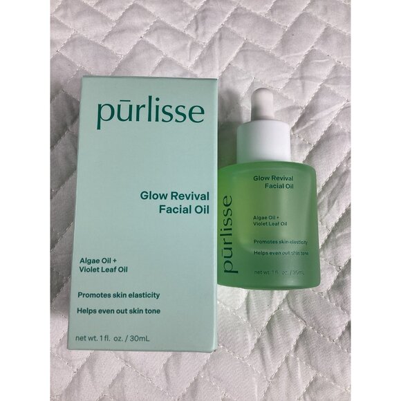 Purlisse Glow Revival Facial Oil  Algae & Violet Leaf Oils Elasticity 1 fl. oz. - Picture 1 of 5